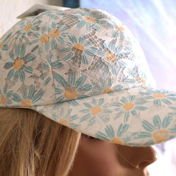 Daisy Lace Light weight Cap Sun Hat 2 colors - Picture 7 of 7